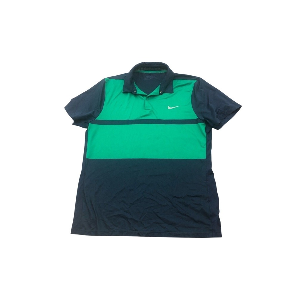Nike golf men's green and navy blue polo size extra large